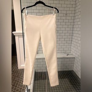 The Row ecru straight-leg pant